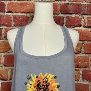 Misslook Women's Tank Top Graphic Print‎ Size Large Cotton Blend EUC